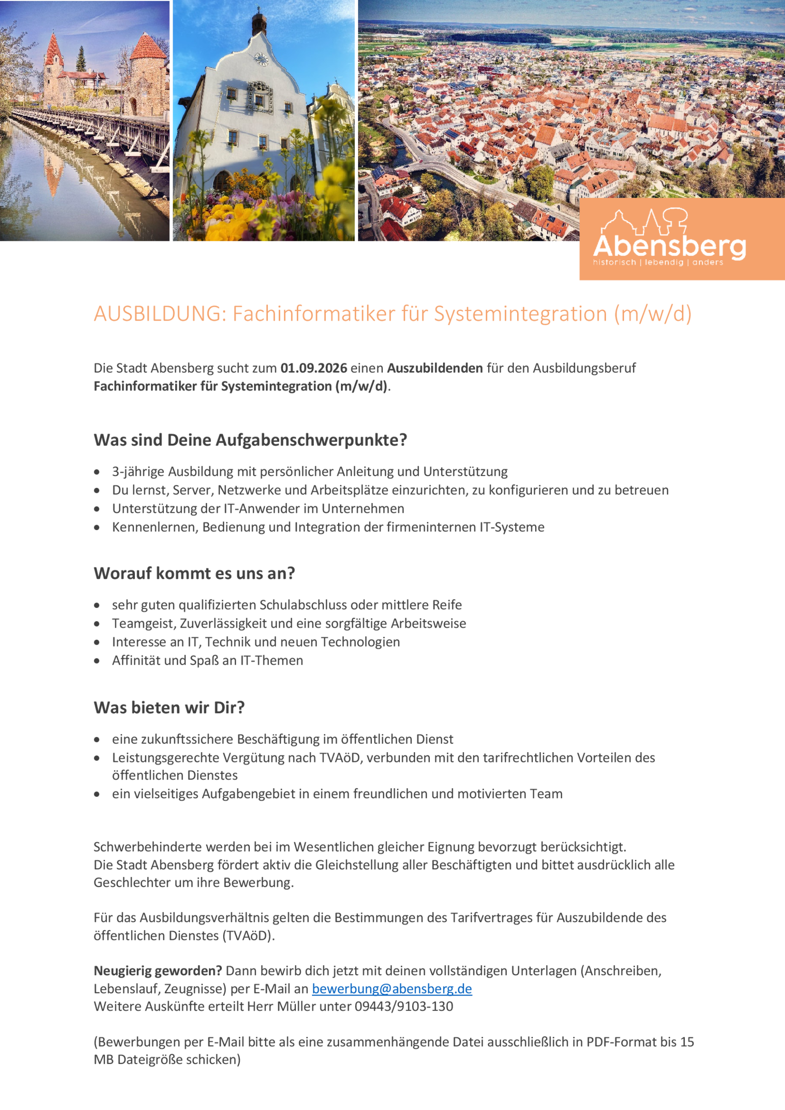 Anzeige für Azubi Fachinformatiker für Systemintegration.pdf