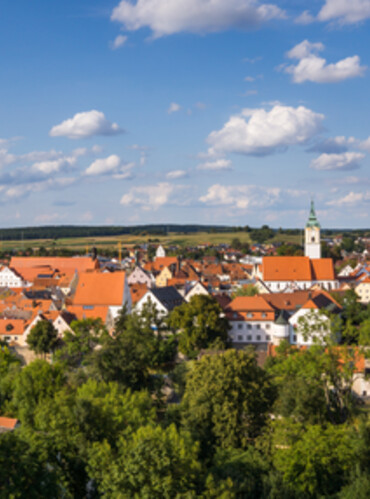 Blick auf die Altstadt von Abensberg