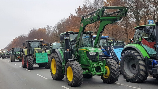 Bauernproteste vor Ort