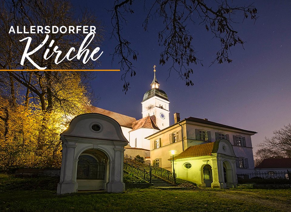 Allersdorfer Kirche bei Nacht
